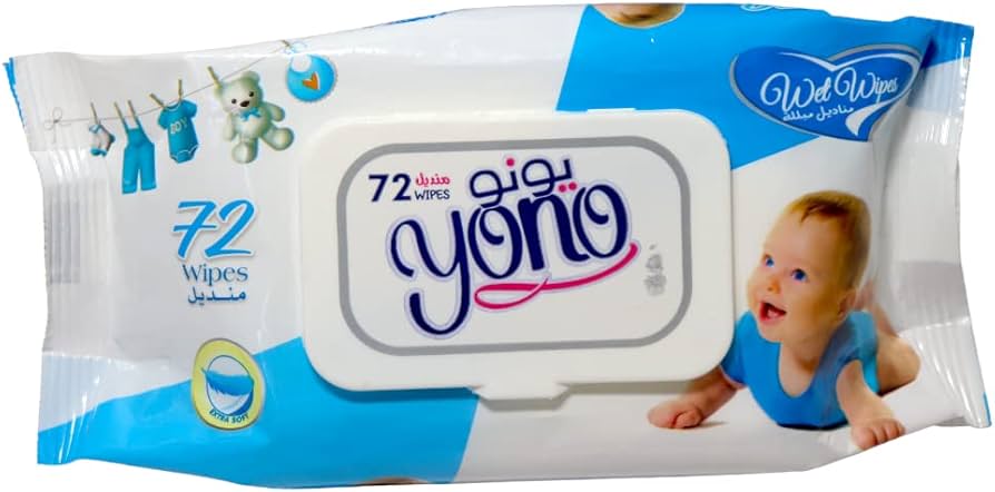 يونو منديل مبلل ازرق 72منديل
