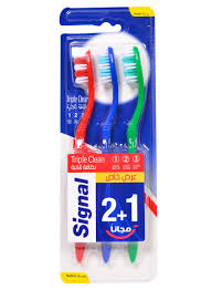 سيجنال فرش اسنان نظافة ثلاثية 2+1